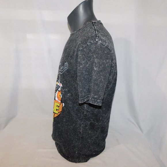 Space Jam A New Legacy Looney Tunes Black Acid Wash T Shirt Mens L - Picture 6 of 7